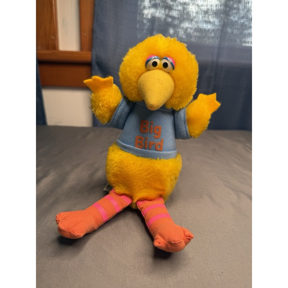 8" VINTAGE Knickerbocker BIG BIRD SESAME STREET YELLOW STUFFED ANIMAL PLUSH TOY